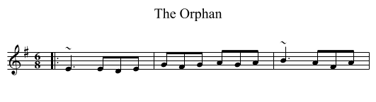 The Orphan - staff notation