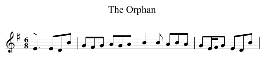 The Orphan - staff notation