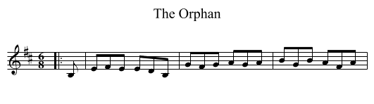 The Orphan - staff notation