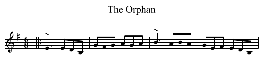 The Orphan - staff notation
