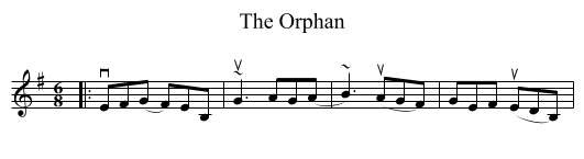 The Orphan - staff notation