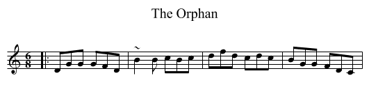 The Orphan - staff notation