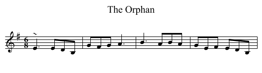 The Orphan - staff notation