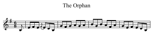 The Orphan - staff notation