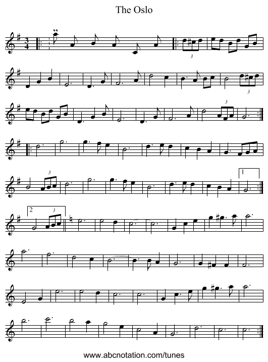 The Oslo - staff notation