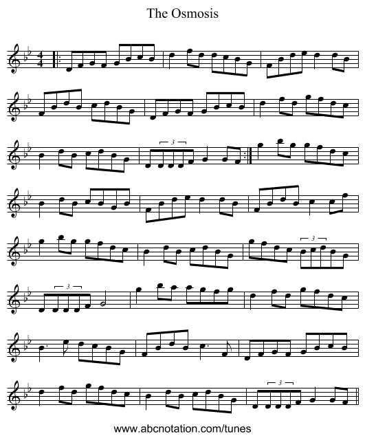 The Osmosis - staff notation