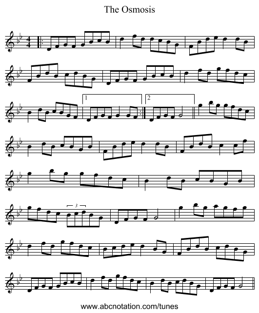 The Osmosis - staff notation