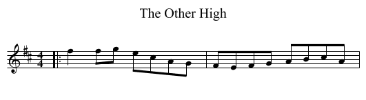 The Other High - staff notation