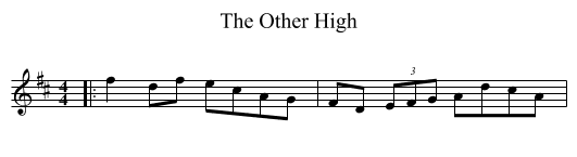 The Other High - staff notation