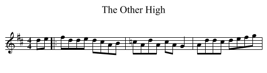 The Other High - staff notation