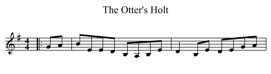 The Otter's Holt - staff notation