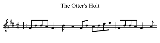 The Otter's Holt - staff notation