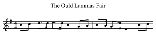 The Ould Lammas Fair - staff notation