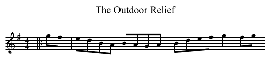 The Outdoor Relief - staff notation