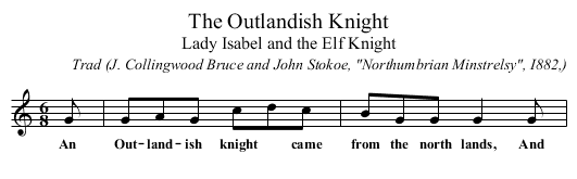 The Outlandish Knight - staff notation