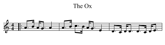 The Ox - staff notation