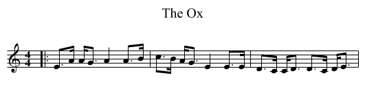 The Ox - staff notation