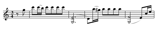 The OX'S MINUET - staff notation