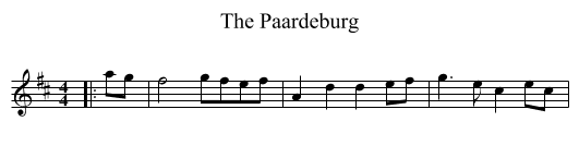 The Paardeburg - staff notation