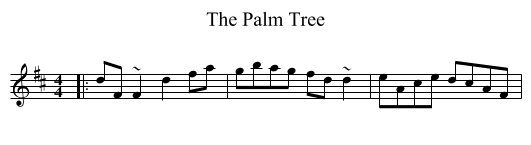 The Palm Tree - staff notation