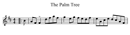The Palm Tree - staff notation