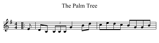 The Palm Tree - staff notation