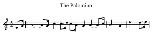 The Palomino - staff notation