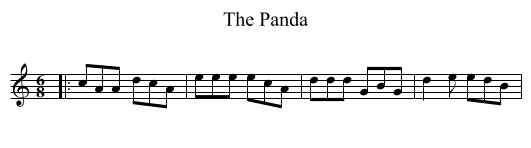 The Panda - staff notation
