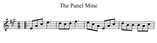 The Panel Mine - staff notation