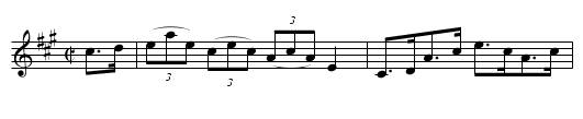 The Pansy Blossom  (hornpipe) 1667 - staff notation