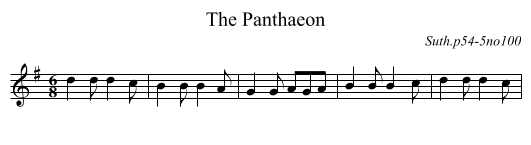 The Panthaeon - staff notation