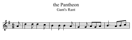 the Pantheon - staff notation