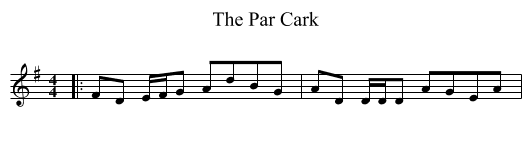 The Par Cark - staff notation