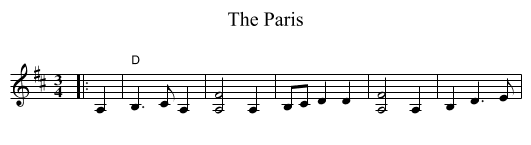 The Paris - staff notation