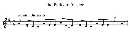 the Parks of Yester - staff notation