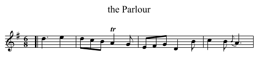 the Parlour - staff notation