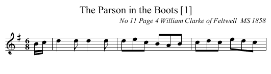 The Parson in the Boots [1] - staff notation