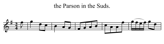 the Parson in the Suds. - staff notation