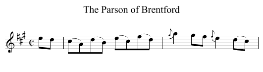 The Parson of Brentford - staff notation