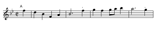 THE PARSON'S CAP - staff notation
