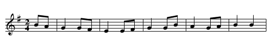 the Parting Glass - staff notation