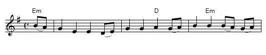 The Parting Glass - staff notation
