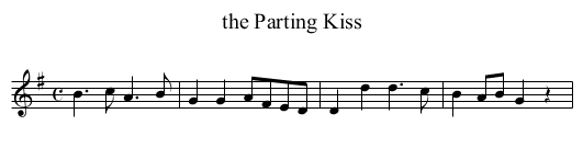 the Parting Kiss - staff notation