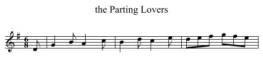 the Parting Lovers - staff notation