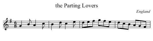 the Parting Lovers - staff notation