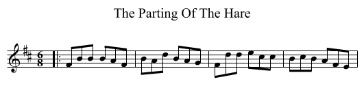 The Parting Of The Hare - staff notation