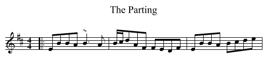 The Parting - staff notation