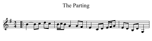 The Parting - staff notation