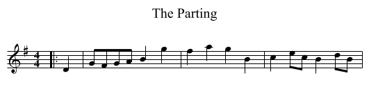 The Parting - staff notation