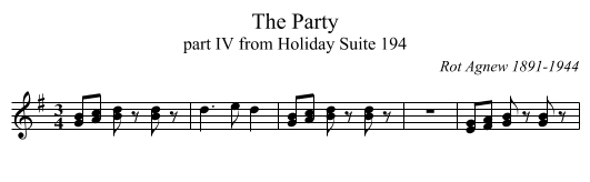 The Party - staff notation